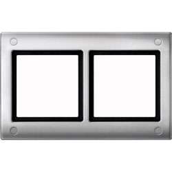 AQUADESIGN-Rahmen mit Verschraubung 2fach (aluminium glänzend) 