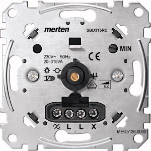 Merten MEG5136-0000 Drehdimmer-Einsatz für kapazitive Last, 20-315 W 