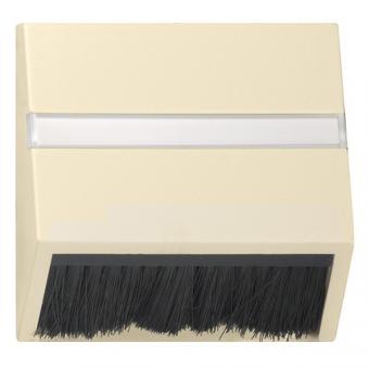 Gira Abdeckhaube steckbar mit Adapterrahmen für Geräte mit Abdeckung (50 x 50 mm) und Schrägauslass (cremeweiß, glänzend) 
