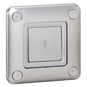 Universal Aus-/Wechsel (SL) 1-polig beleuchtet Soliroc IP55 IK10 grau 