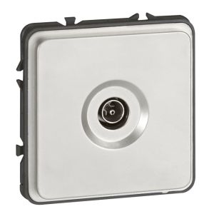 Einsatz TV+SAT mit IEC Buchse Soliroc IP20 IK10 grau 