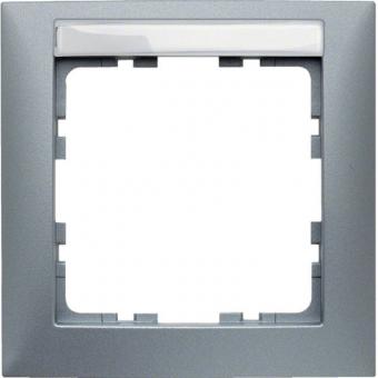 Berker S.1 Abdeckrahmen 1-fach mit Beschriftungsfeld (aluminium, matt) 