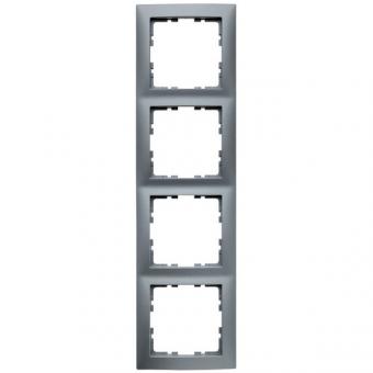 Berker    S.1 Abdeckrahmen 4-fach (aluminium, matt) 