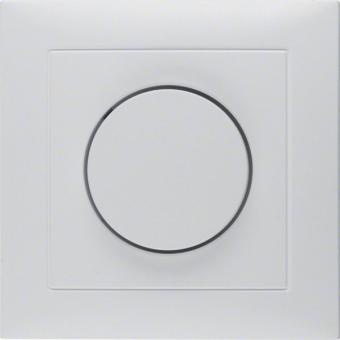 Abdeckplatte mit Regulierknopf für Drehdimmer (polarweiß, matt) 