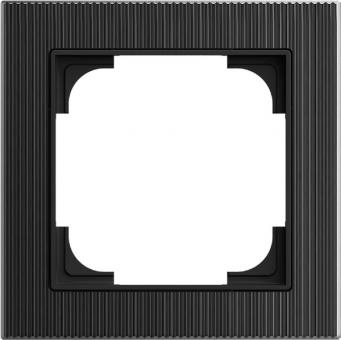 Busch-Jaeger Abdeckrahmen 1-fach, Busch-art linear® (Glas schwarz strukturiert) 