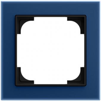 Busch-Jaeger Abdeckrahmen 1-fach, Busch-art linear® (Glas blau) 