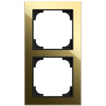 Busch-Jaeger Abdeckrahmen 2-fach, Busch-art linear® (Glas gold glänzend) 