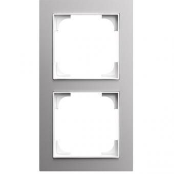 Busch-Jaeger Abdeckrahmen 2-fach, Busch-art linear® (Aluminium) 