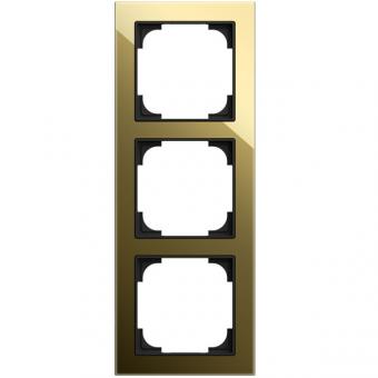 Busch-Jaeger Abdeckrahmen 3-fach, Busch-art linear® (Glas gold glänzend) 