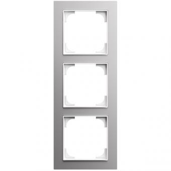 Busch-Jaeger Abdeckrahmen 3-fach, Busch-art linear® (Aluminium) 