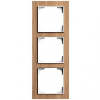 Busch-Jaeger Abdeckrahmen 3-fach, Busch-art linear® (Holz Eiche) 