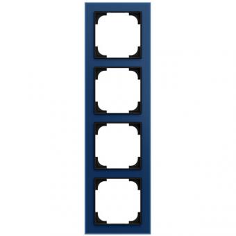 Busch-Jaeger Abdeckrahmen 4-fach, Busch-art linear® (Glas blau) 
