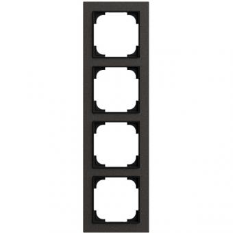 Busch-Jaeger Abdeckrahmen 4-fach, Busch-art linear® (Papier schwarz) 
