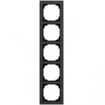 Busch-Jaeger Abdeckrahmen 5-fach, Busch-art linear® (Papier schwarz) 