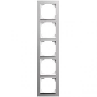 Busch-Jaeger Abdeckrahmen 5-fach, Busch-art linear® (Aluminium) 
