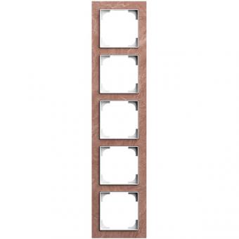 Busch-Jaeger Abdeckrahmen 5-fach, Busch-art linear® (Schiefer Terra Rosso) 