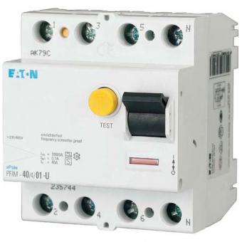 Eaton FI-Schutzschalter PFIM-40/4/03-S/F, 40A, 300mA, Typ F, 4polig 