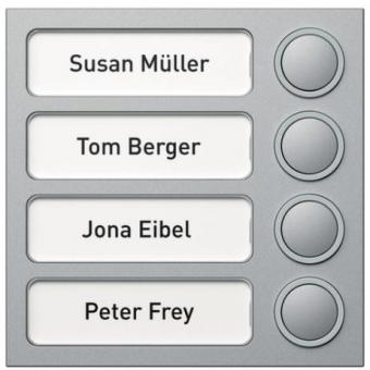 Portier Tastenmodul 4 Tasten (silber) 