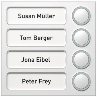 Portier Tastenmodul 4 Tasten (weiß) 