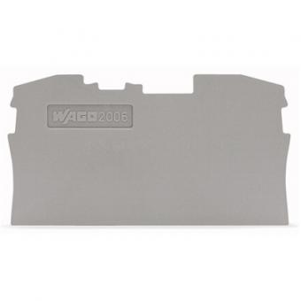 Wago TOPJOB® S Abschluss- und Zwischenplatte; 1 mm dick 2006-1291 - grau 