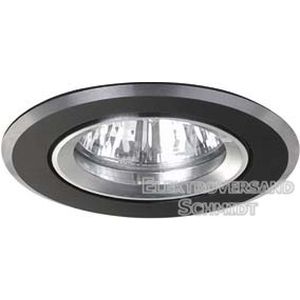 Brumberg Einbau-Downlight, GX5,3, 12V, 50W, aluminium / schwarz 