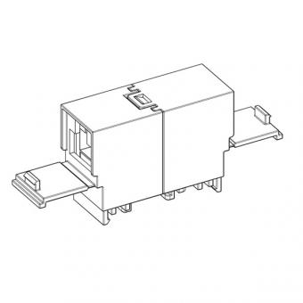 Striebel & John ZE3D45U - RJ45-Doppelbuchse aus Kunststoff 