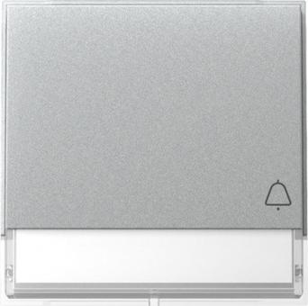 Gira Wippe mit Beschriftungsfeld und Symbol Klingel  TX_44 (alu) 