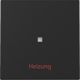 Gira Wippe mit Kontrollfenster und Aufdruck "Heizung Ein/Aus" (schwarz matt) 