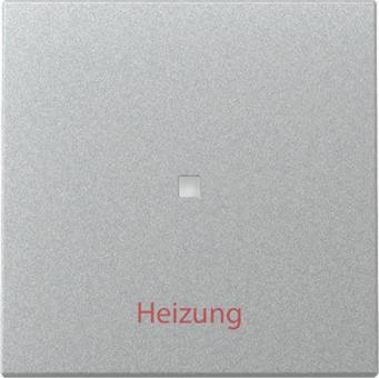 Gira Wippe mit Kontrollfenster und Aufdruck "Heizung Ein/Aus" (alu) 