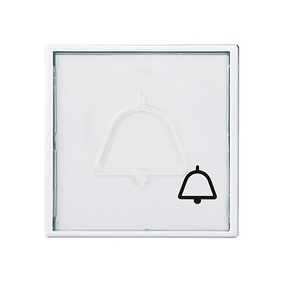 ELSO Joy Wippe mit großem Schriftfeld 50x50mm und Symbol Klingel, reinweiß 