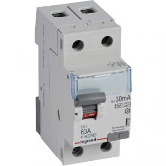 Legrand TX3 FI-Schutzschalter 63A, 30mA, Typ F-G, 2polig 