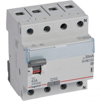 Legrand TX3 FI-Schutzschalter 63A, 30mA, Typ F-G, 4polig 