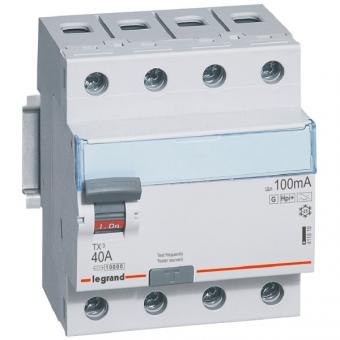 Legrand TX3 FI-Schutzschalter 40A, 100mA, Typ F-G, 4polig 