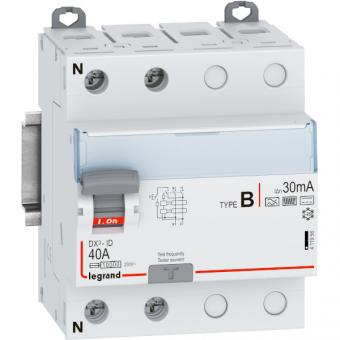 Legrand DX3 FI-Schutzschalter 40A, 30mA, Typ B, N-links, 2polig 