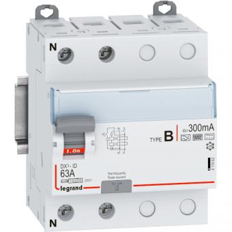 Legrand DX3 FI-Schutzschalter 63A, 300mA, Typ B, N-links, 2polig 