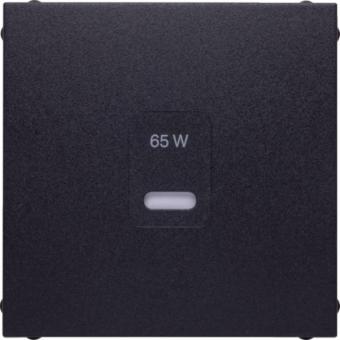 Zentralstück für USB-C PD Power Modul, anthrazit matt, lackiert 