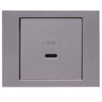 Berker Zentralstück für USB-C PD Power Modul, edelstahl matt, lackiert 