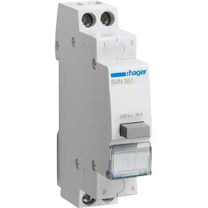 Hager SVN351 Taster 16A, 1 Schließer + 1 Öffner, 230V AC 