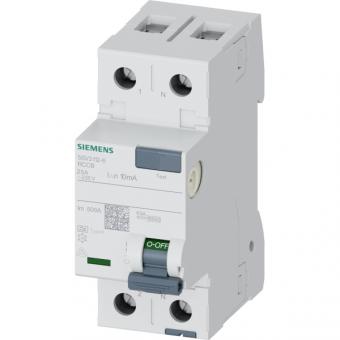 Siemens FI-Schutzschalter 5SV3112-6, 25A, 10mA, Typ A, 2-polig 
