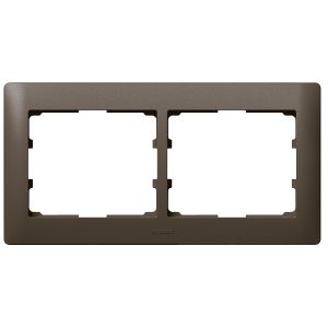 Rahmen 2-fach waagerecht Galea dark bronze 