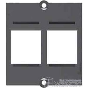Bachmann  Custom Modul 2 x Keystone mit Metallhalterung (schwarz) 