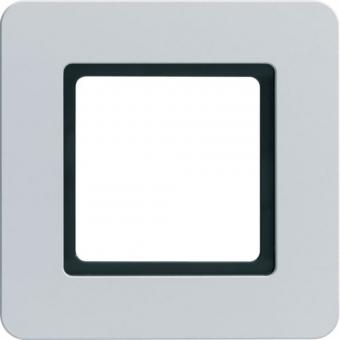 Berker Rahmen Q.7, 1-fach für LED-Beleuchtung durch LED-Modul (aluminium gestrahlt) 