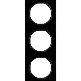 Abdeckrahmen R.3, 3-fach schwarz, glänzend) 