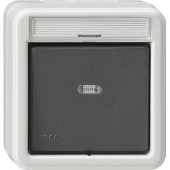 Gira IP 66 Wippschalter 10 A 250 V~ mit Beschriftungsfeld Ausschalter 2-polig 