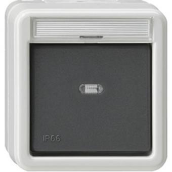Gira IP 66 Wippschalter 10 A 250 V~ mit Beschriftungsfeld Universal-Aus-Wechselschalter 