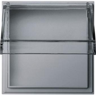 Adapterrahmen mit transparentem Klappdeckel (alu) 
