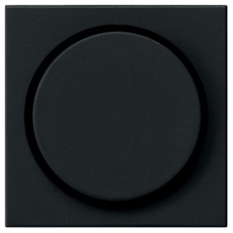 Gira Abdeckung mit Knopf für Dimmer (schwarz matt) 