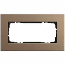 GIRA Abdeckrahmen Esprit , ohne Mittelsteg, 2-fach (Linoleum-Multiplex Hellbraun) 