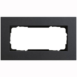 GIRA Abdeckrahmen Esprit , ohne Mittelsteg, 2-fach (Linoleum-Multiplex Anthrazit) 