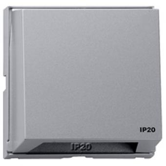 Adapterrahmen (55x55 mm) mit steckbarer Abdeckhaube (IP20) (alu) 